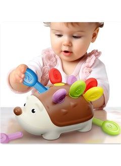 Fine Motor Toys for Toddlers 1-3, Baby Hedgehog Montessorri Learning Set, Educational Counting Sorter Toy, Development Infant Gifts 9 12 18 Month 1 2 3 Year Old Boys Girls Kids Babies