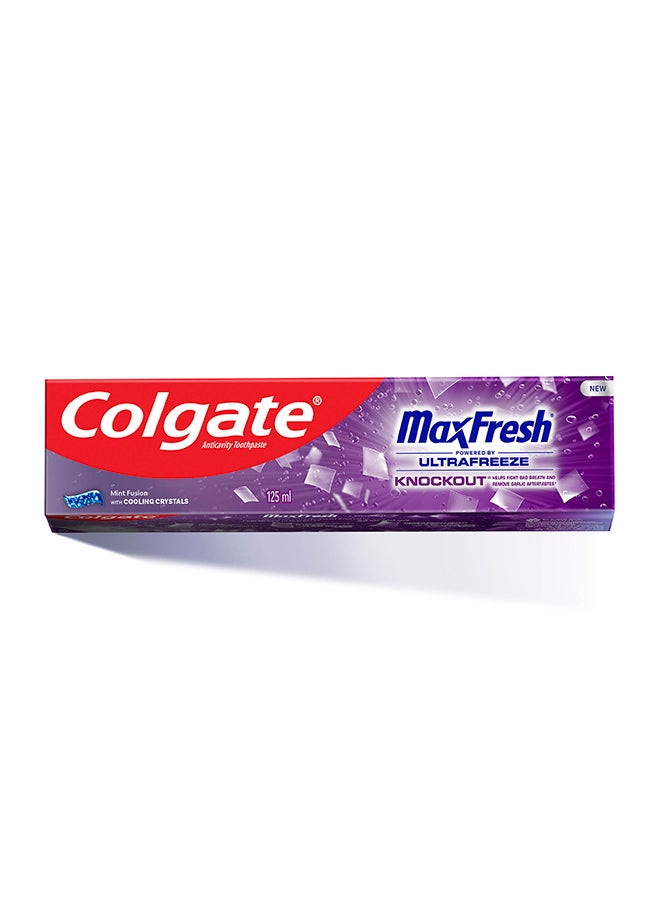 Colgate Max Fresh Toothpaste with Cooling Crystals, Knockout Ultrafreeze Mint Fusion, 125m - Image 1