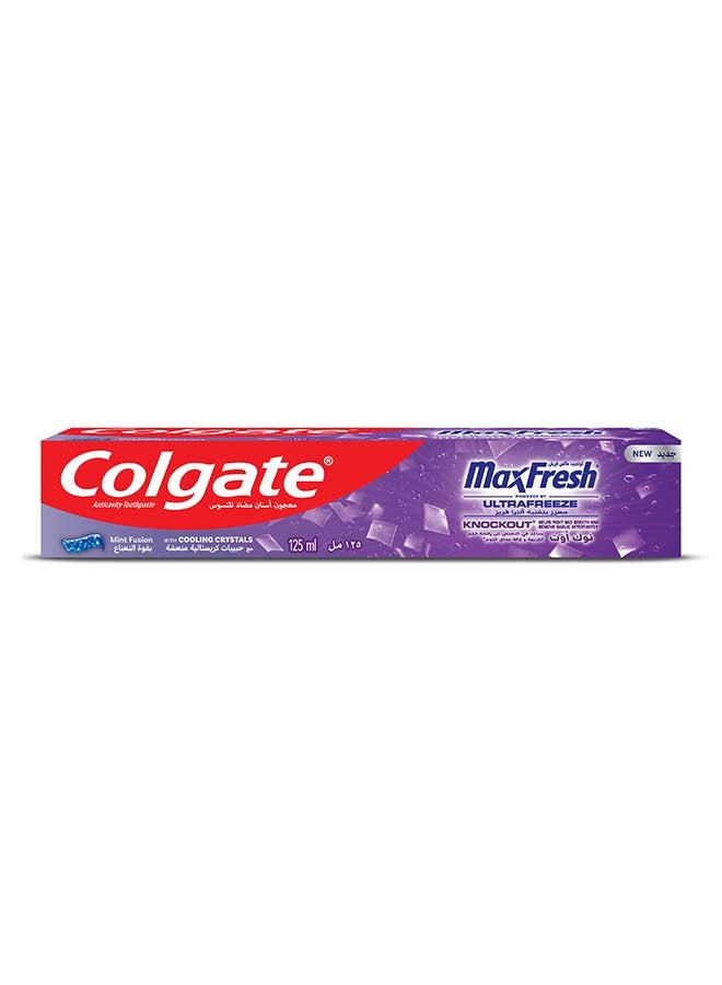 Colgate Max Fresh Toothpaste with Cooling Crystals, Knockout Ultrafreeze Mint Fusion, 125m - Image 2