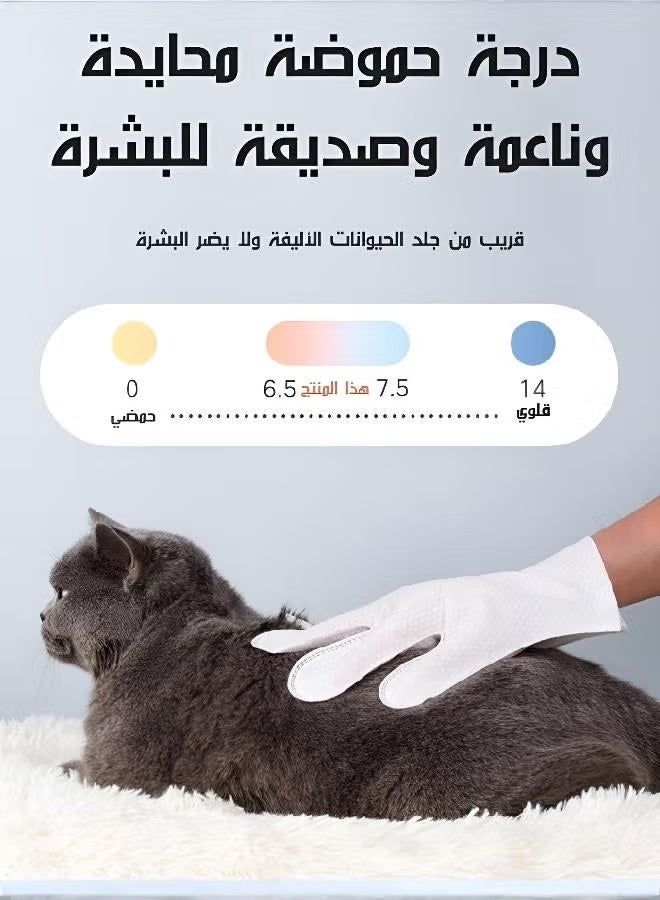 كيم هوم قفازات مناشف مبللة لا تحتاج إلى شطف للكلاب والقطط - مناشف تنقية فراء ناعمة وتحكم الروائح، مناسبة للاستخدام الداخلي والخارجي - Image 2