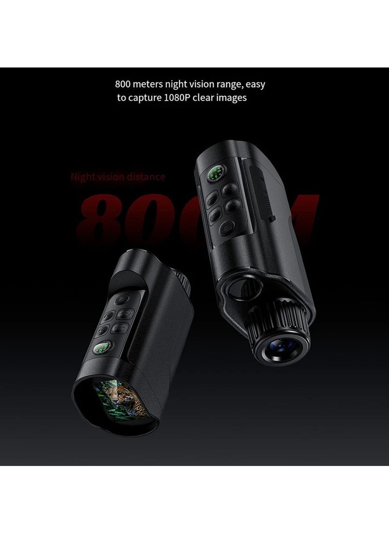 BlueFire 10X Digital Zoom Night Vision Monocular – 2624FT Range, 12MP Photos & 1080P Video, 850NM Infrared, 2" HD Screen | USB-C Computer Mode, Tripod Compatible for Hunting, Camping, Wildlife Observation & Night Surveillance  - Image 4