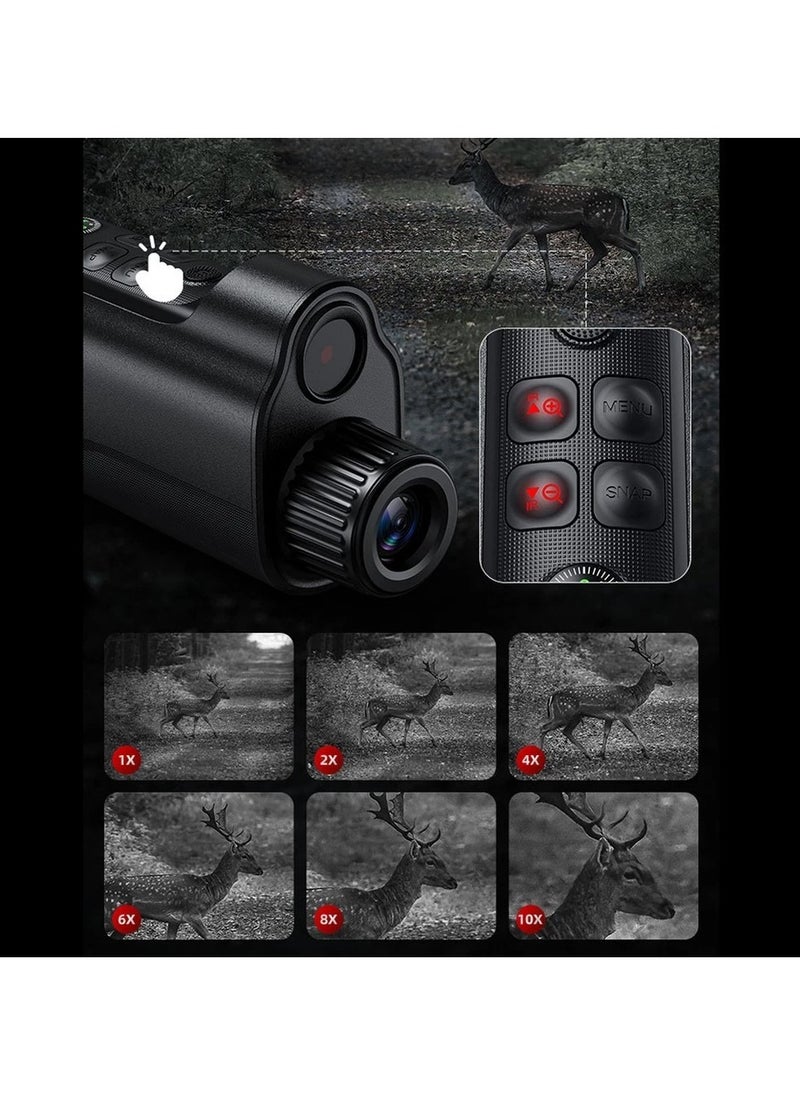 BlueFire 10X Digital Zoom Night Vision Monocular – 2624FT Range, 12MP Photos & 1080P Video, 850NM Infrared, 2" HD Screen | USB-C Computer Mode, Tripod Compatible for Hunting, Camping, Wildlife Observation & Night Surveillance  - Image 5