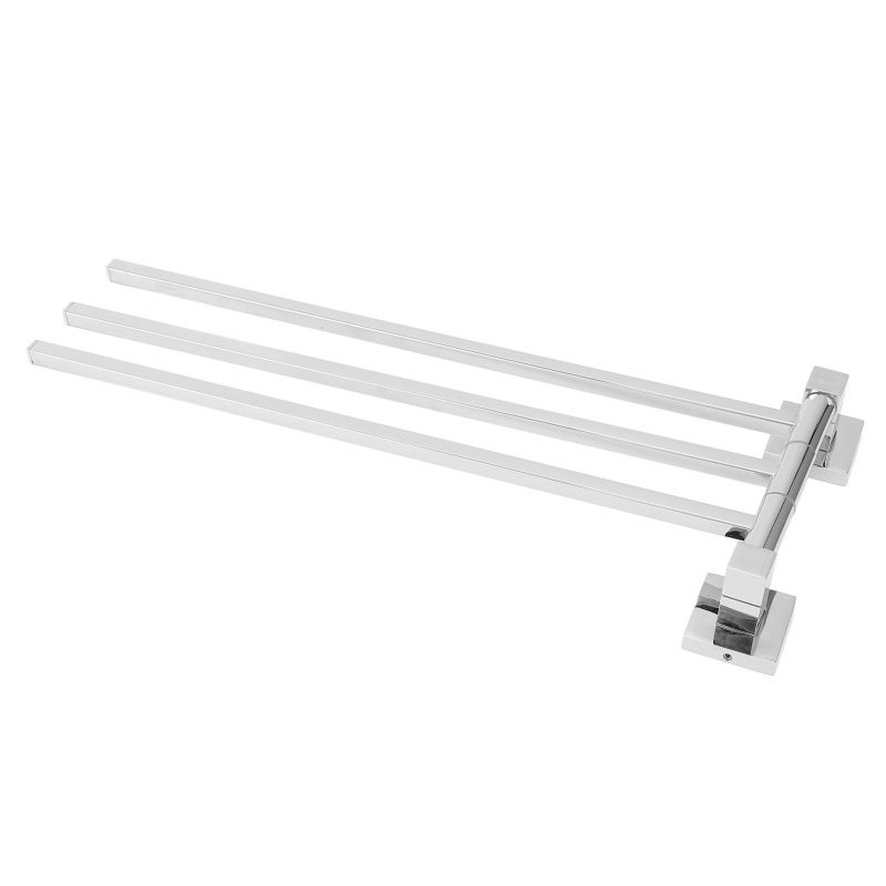 Stainless Steel Towel Rack Bar 180° Rotatable Towel Bathrobe Hanger Holder for Bathroom3 Rods - Image 4