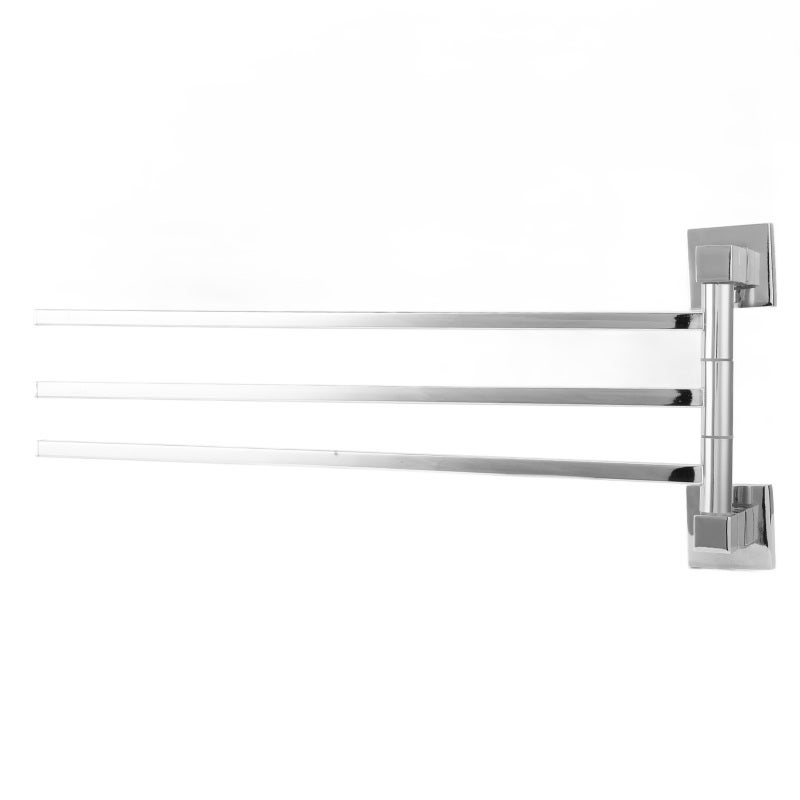 Stainless Steel Towel Rack Bar 180° Rotatable Towel Bathrobe Hanger Holder for Bathroom3 Rods - Image 5