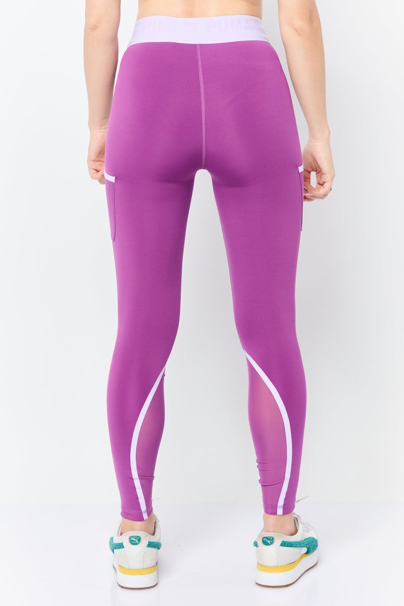 PUMA Women Tight Fit 7/8 Training Leggings, Purple - Image 4