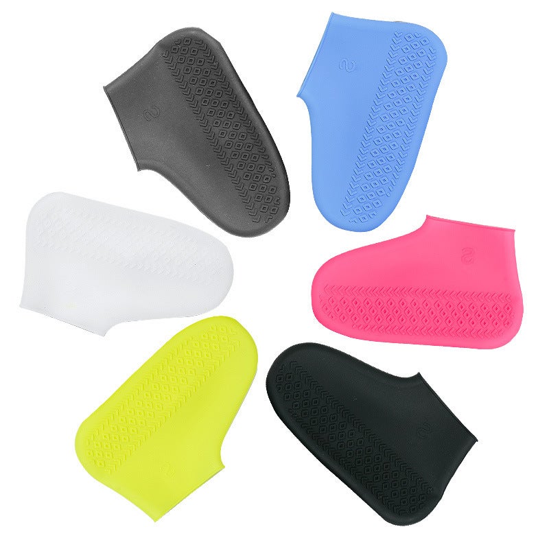 Rain Shoe Cover Men'S And Women'S Silicone Shoe Cover Rainy Day Thickened Bottom Children'S Outdoor Rain Boots Rainproof Supply - Image 2