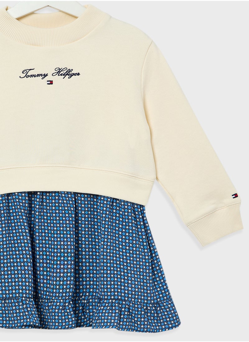 TOMMY HILFIGER Kids Floral Combi Mini Dress  - Image 3