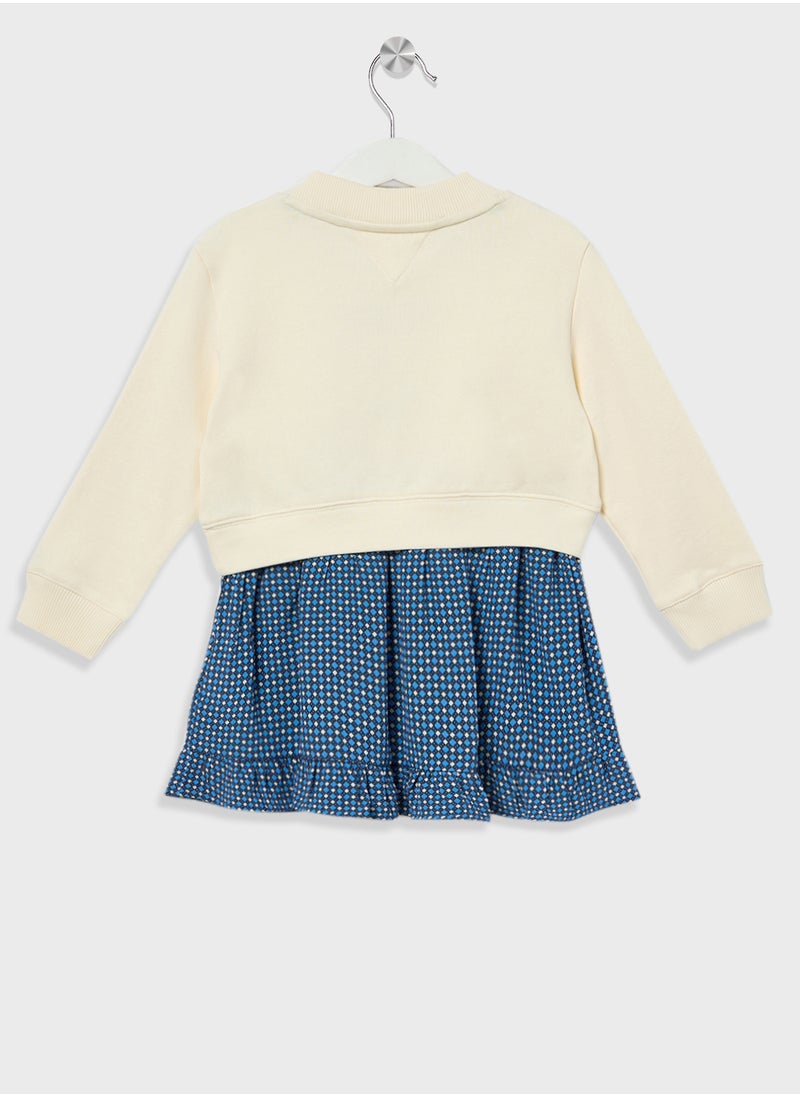 TOMMY HILFIGER Kids Floral Combi Mini Dress  - Image 2