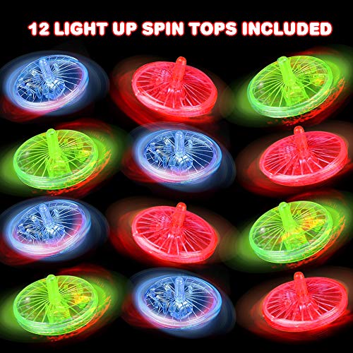 ArtCreativity Light Up Spinning Top Toys Set of 12 Flashing Spin Toys with LED Effects Light Up Birthday Party Favors for Boys and Girls Goodie Bag Fillers for Kids - Image 5