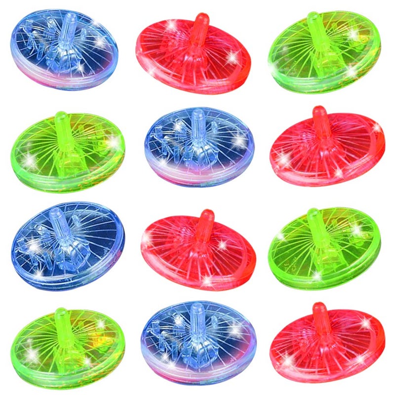 ArtCreativity Light Up Spinning Top Toys Set of 12 Flashing Spin Toys with LED Effects Light Up Birthday Party Favors for Boys and Girls Goodie Bag Fillers for Kids - Image 3