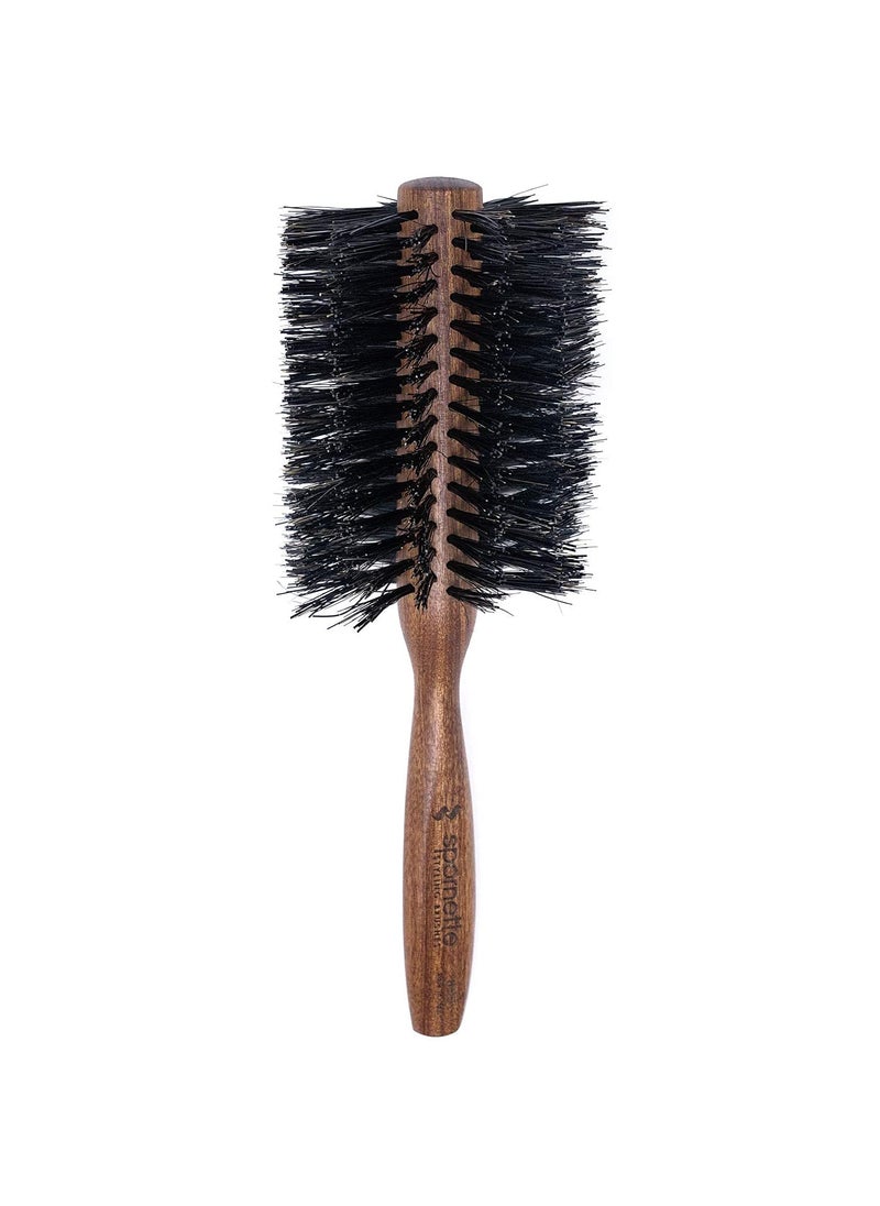 Spornette - Spornette Italian Rounder Boar Bristle Round Hair Brush for Women  Men  Large Round Brush for Blow Drying Styling  Volumizing  Wooden Brush for Medium to Long Thick Fine Curly or Straight Hair - Image 1