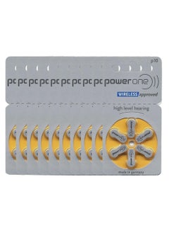 باور ون بطاريات مساعدة السمع الأصلية عالية المستوى 1.45 فولت PowerOne P10، حزمة مكونة من 60 قطعة  - Image 4