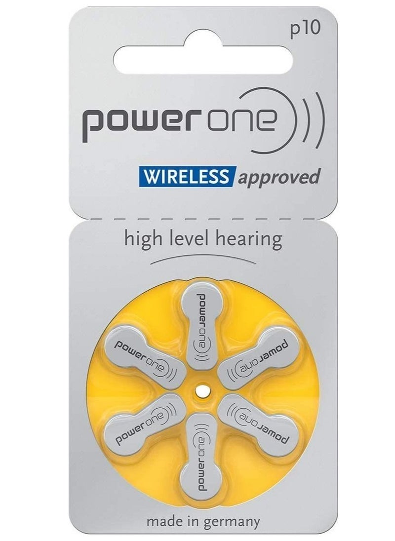 Power One 1.45V Original High Level Hearing Aid Batteries PowerOne P10 Pack Of 60 Pieces  - Image 2