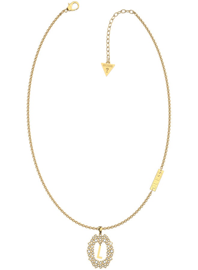 White Pendant L Letter Necklace