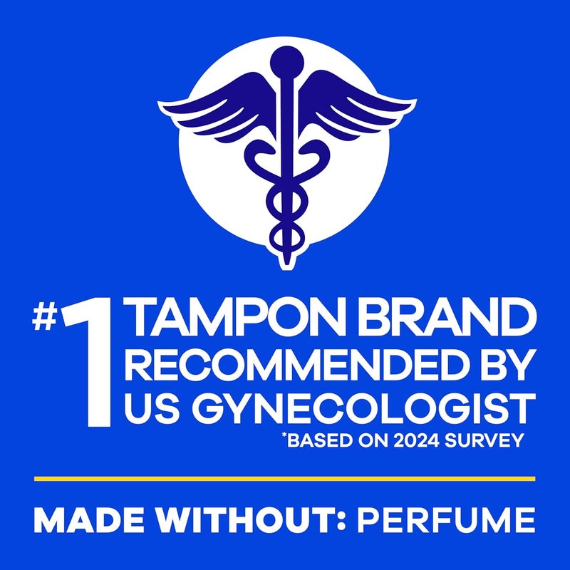 Tampax Cardboard Applicator Tampons, Super Absorbency, 40 Count - Image 5