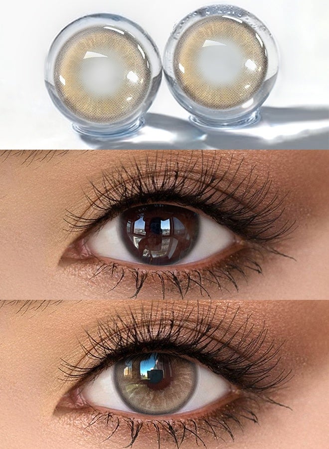 عيون غامضة عدسات لاصقة ملونة من Mystic Eyes بلون توالايت براون لمدة ستة أشهر 14.00 مم بدرجة بنية طبيعية - Image 4