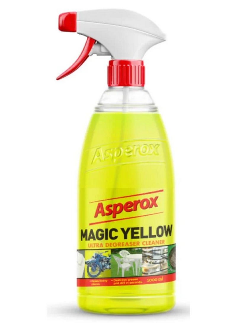 Asperox Grease Cleaner Spray For Surfaces Magic Yellow 1000 ML - Image 1