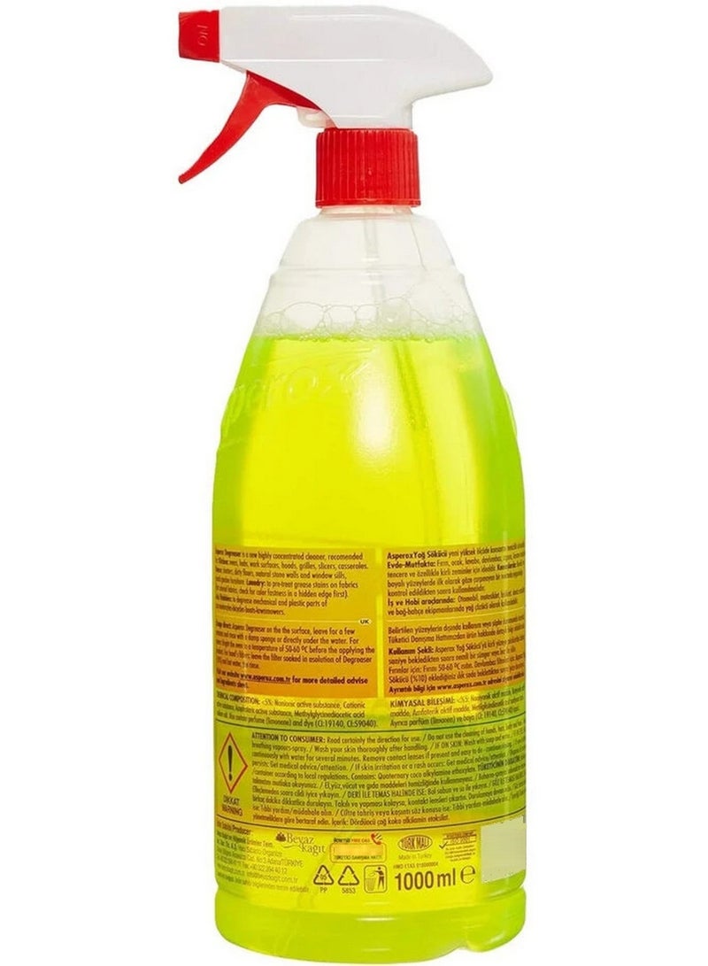 Asperox Grease Cleaner Spray For Surfaces Magic Yellow 1000 ML - Image 2