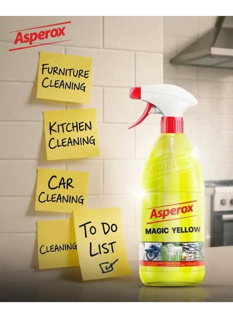 Asperox Grease Cleaner Spray For Surfaces Magic Yellow 1000 ML - Image 3