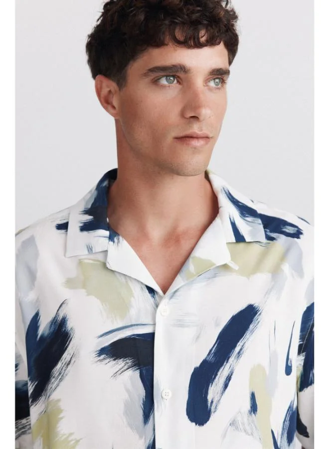 Springfield  Printed bowling shirt for Men | Best Price UAE