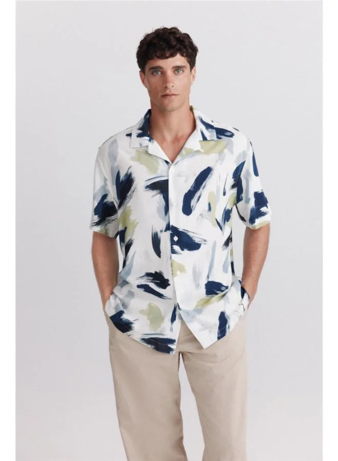 Springfield Printed bowling shirt