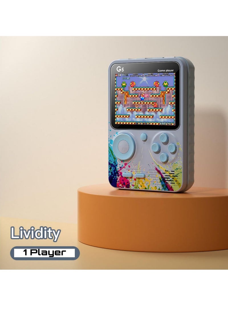 ELTRAZONE "G5 500-in-1 Retro Game Box: Handheld Classic Game Pad, TV-Compatible, Includes Contra, Tank, Bomberman, and More (Grey Blue)" - Image 3