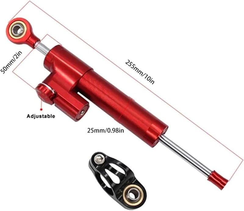 Adjustable Steering Damper Stabilizer For Dualtron Thunder DT3 Zero 10X Electric Scooter Red - Image 2