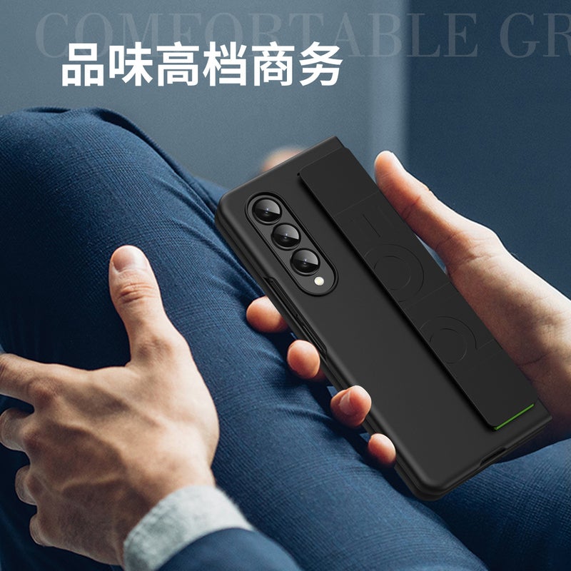 حافظة هاتف سامسونج Zfold6 حافظة Zfold5 بملمس الجلد - حزام معصم مرن حافظة واقية 4 حافظة شاشة قابلة للطي 3 - Image 4