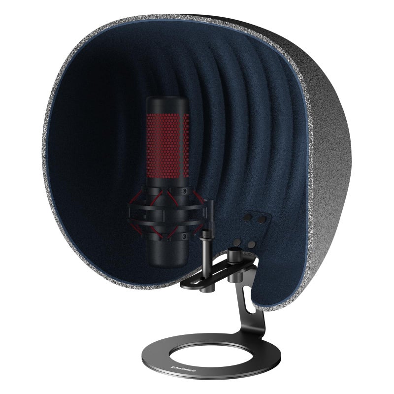 Aokeo Microphone Isolation Shield,Aokeo 2024 Professional Recording Studio Equipment,360Â° Music Studio Mic Shield,Suitable for of Blue Yeti, Snowball iCE, HyperX QuadCast, SoloCast,Etc Recording Microphones - Image 1