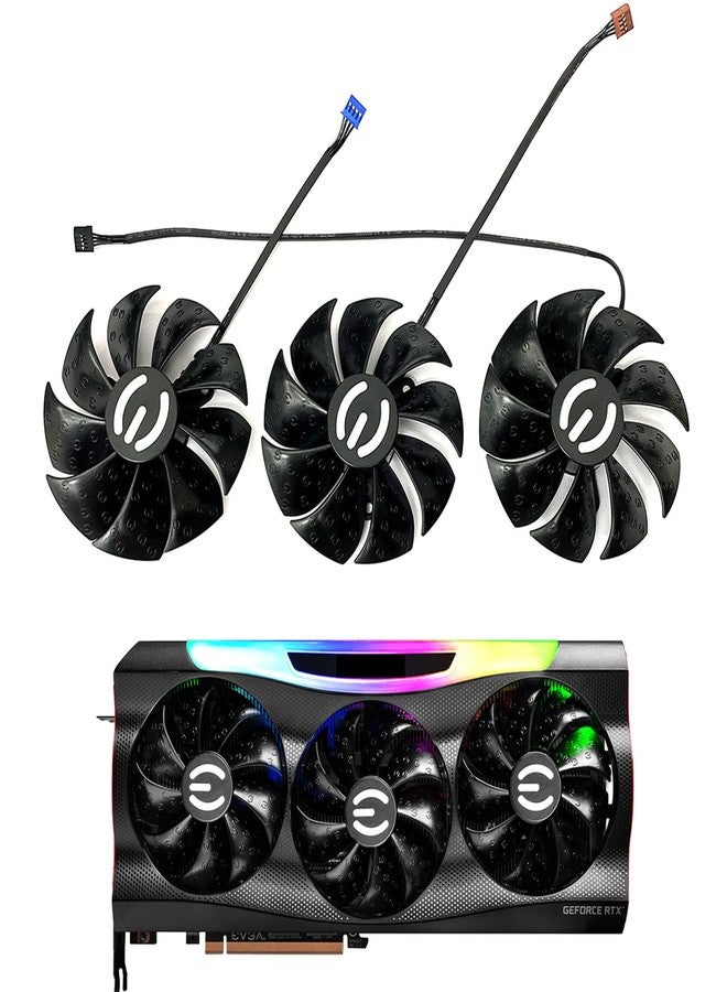 مروحة بديلة لبطاقة الرسومات LTANDBR 87MM PLD09220S12H RTX3080 RTX3070 من EVGA GeForce RTX 3070 3080 TI 3090 FTW3 (أسود، 3 مراوح)، BR008 - Image 1
