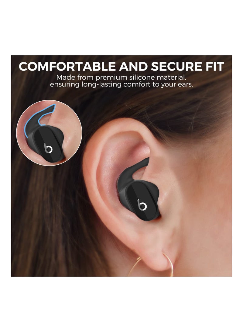 3 Pairs for Beats Studio Buds Ear Hooks, Anti-Slip Ear Covers Silicone Accessories, Not Fit in The Charging Case, Compatiable with Beats Studio Buds 2021 (Black) - Image 5