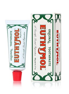 Euthymol [Euthymol] Natural Flouride-Free Formula/Strong Mint Flavor for Fresh Breath, 3.7 oz | Classic Pink Toothpaste for Fresh Breath, Plaque & Tartar Remover | Travel Size Aluminum Recyclable Tube  - Image 1