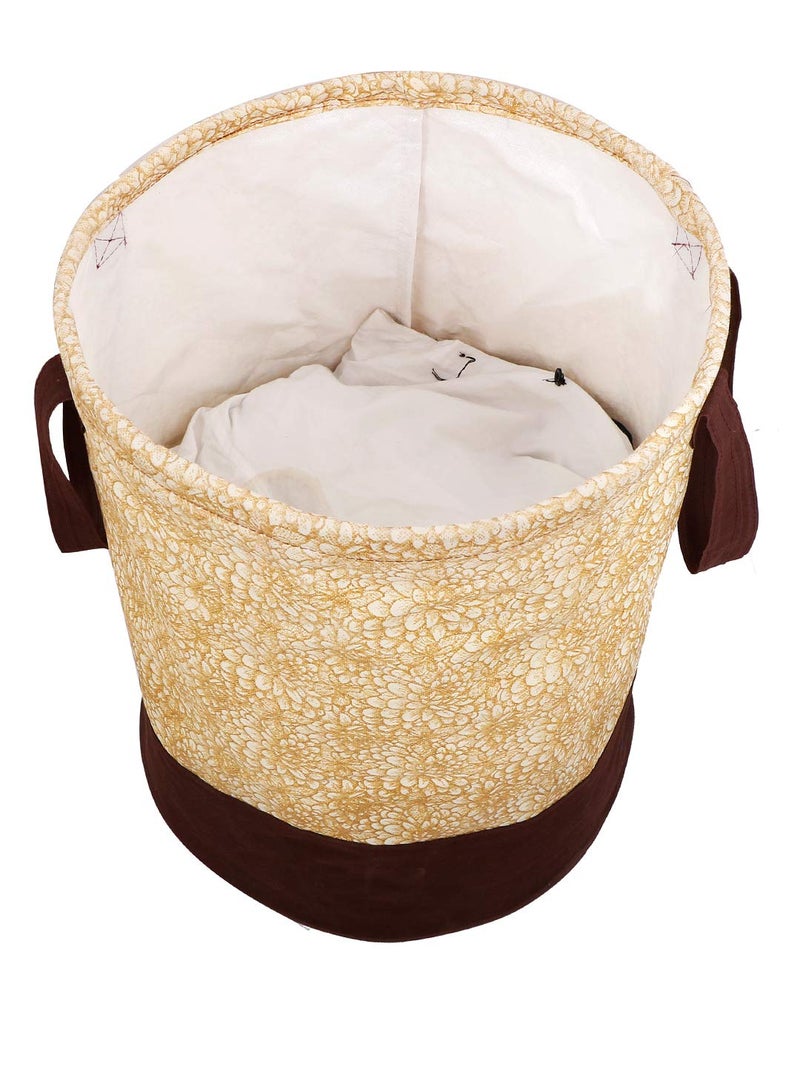 Kuber Industries Heart Home Printed 2 Pieces Waterproof Canvas Laundry Bag, Toy Storage, Laundry Basket Organizer 45 L (Brown & Blue) - HEART6942 - Image 2