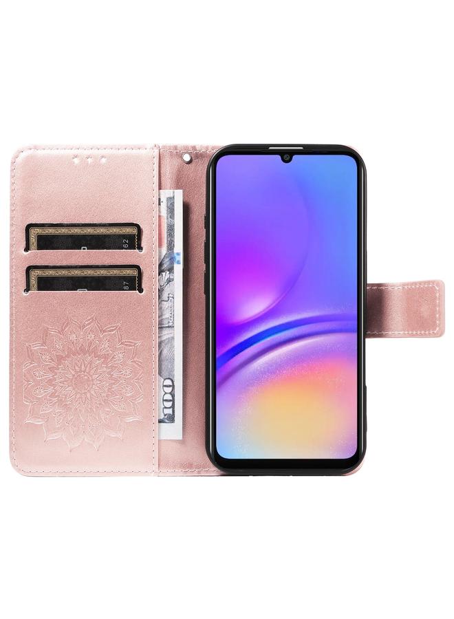 إيروريكس جراب لهاتف Samsung Galaxy A06 5G / 4G، جراب هاتف جلدي قلاب بنقشة عباد الشمس - Image 4