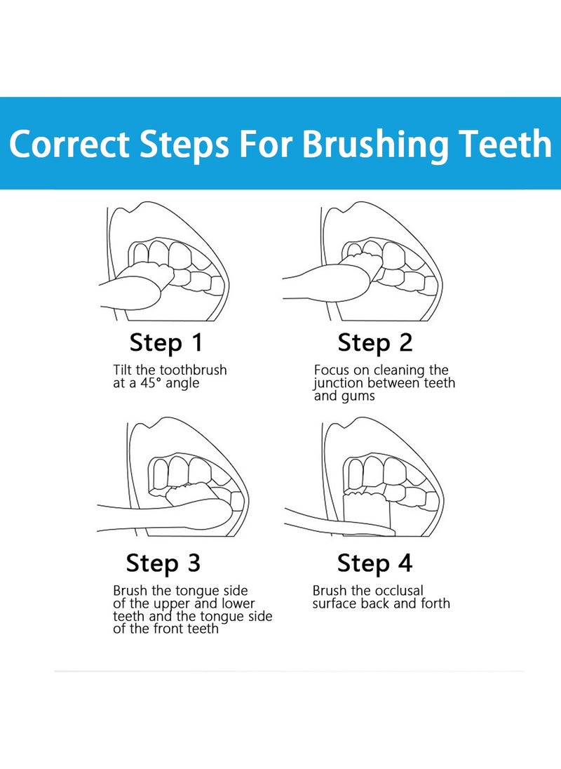 8-Pack Soft Toothbrush 2-in-1 Multi-Function Tongue Scraping Cleaning Oral Soft Toothbrush Household Toothbrush Anti-Caries Suitable for All Ages