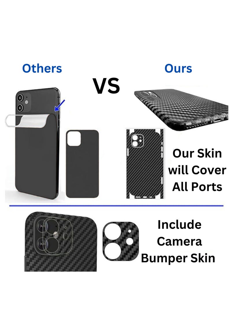 SARAOONT - Samsung Galaxy A15 5G 1 Piece Carbon Fiber Skin Wrap and 2 Piece 10H Screen Protectors - Image 1