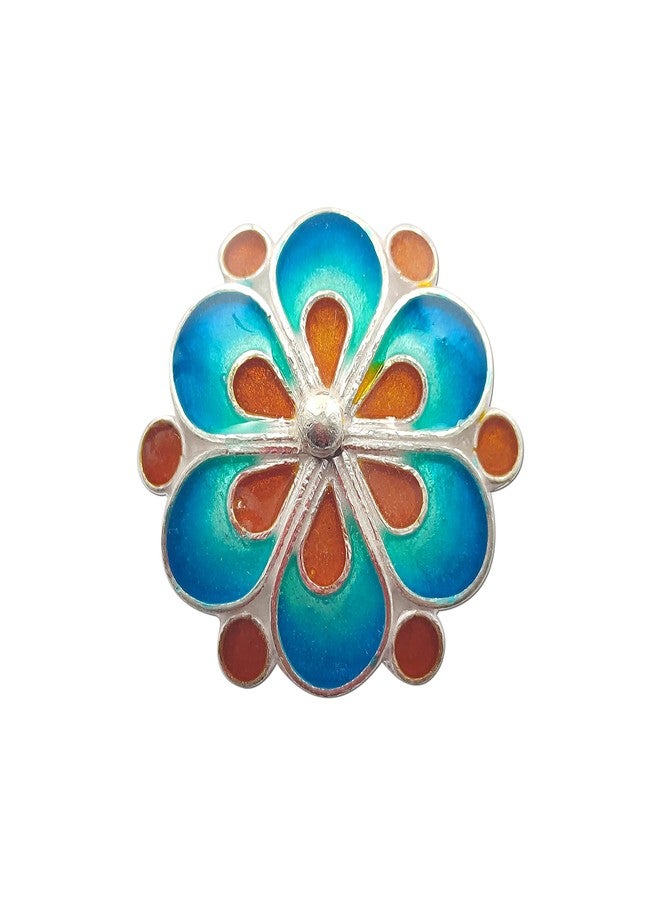 MAA SILVER Pure Silver Sindoor Dani/Dabbi/Box/Holder with Beautiful Flower Shape Design Lid BIS Hallmarked Perfect for Home Office Pooja Use (92.5 Purity)(15 Grams) - Image 3