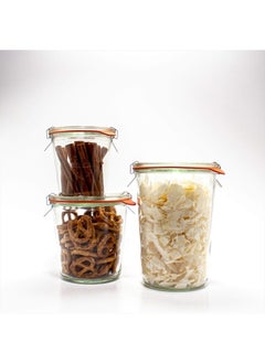 Weck Weck Canning Jars 742 - Weck Mold Jars made of Transparent Glass - Eco-Friendly Canning Jar - Storage for Food, Yogurt with Air Tight Seal and Lid - 1/2 Liter Tall Jars Set - (2 Jars)  - Image 5