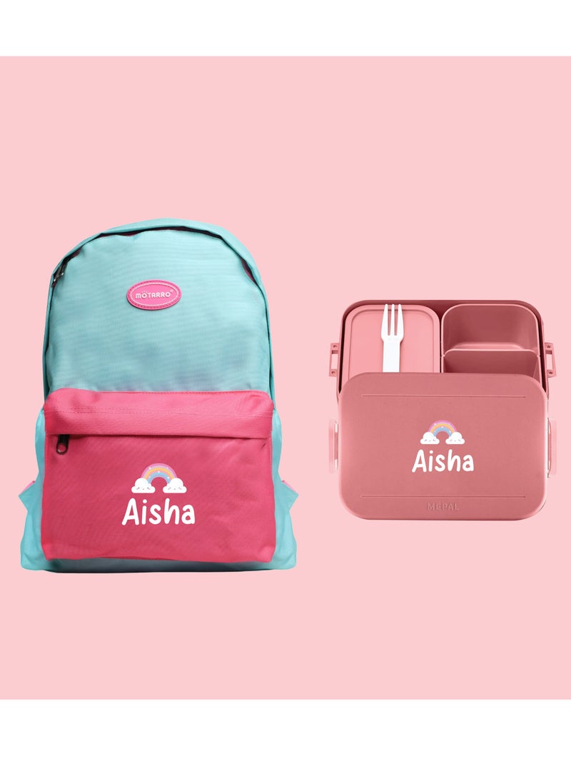 Share the Love Small Back To School Bundle - Personalised Lunch Box With Personalised Backpack for kids - Image 2