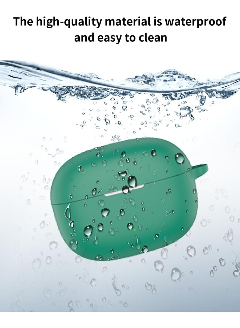 Case for Realme Buds T200 Lite Active Noise Cancelling Earbuds,Premium Silicone Shockproof Protection Skin Touch Charging Port Accessible, Front LED Visible-Green. - Image 4