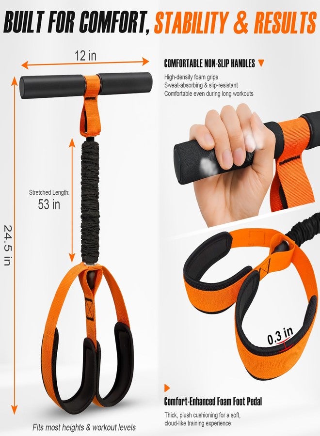 NTIUYOT Upgraded Durable Pedal Resistance Band with Handle and Figure 8 Resistance Band Set, Stretch Bands for Exercise, Full Body Workout Equipment for Core Abs Waist Arms Back Stretching Training - Image 2