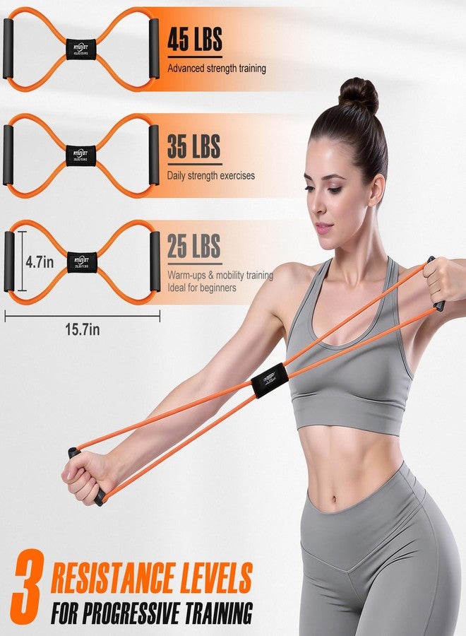 NTIUYOT Upgraded Durable Pedal Resistance Band with Handle and Figure 8 Resistance Band Set, Stretch Bands for Exercise, Full Body Workout Equipment for Core Abs Waist Arms Back Stretching Training - Image 5
