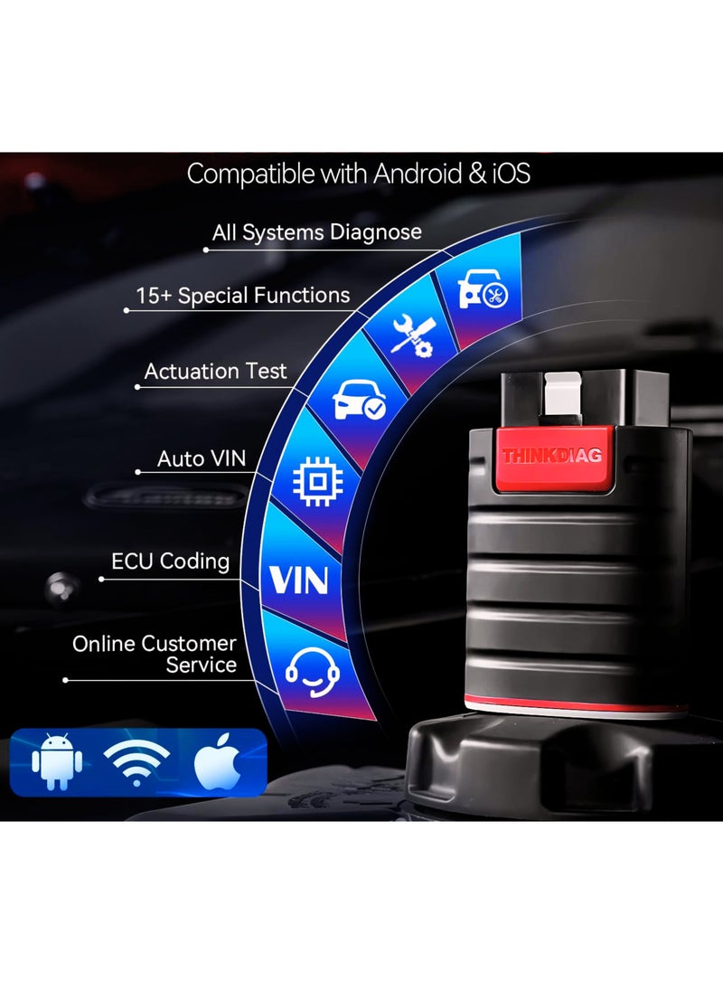 OBD2 Diagnostic Tool for FCA Cars with 1 Year AutoAuth SGM Login Thinkdiag for Fiat For Chrysler for Dodge for Jeep For Maserati for Ram Thinkdiag Scanner