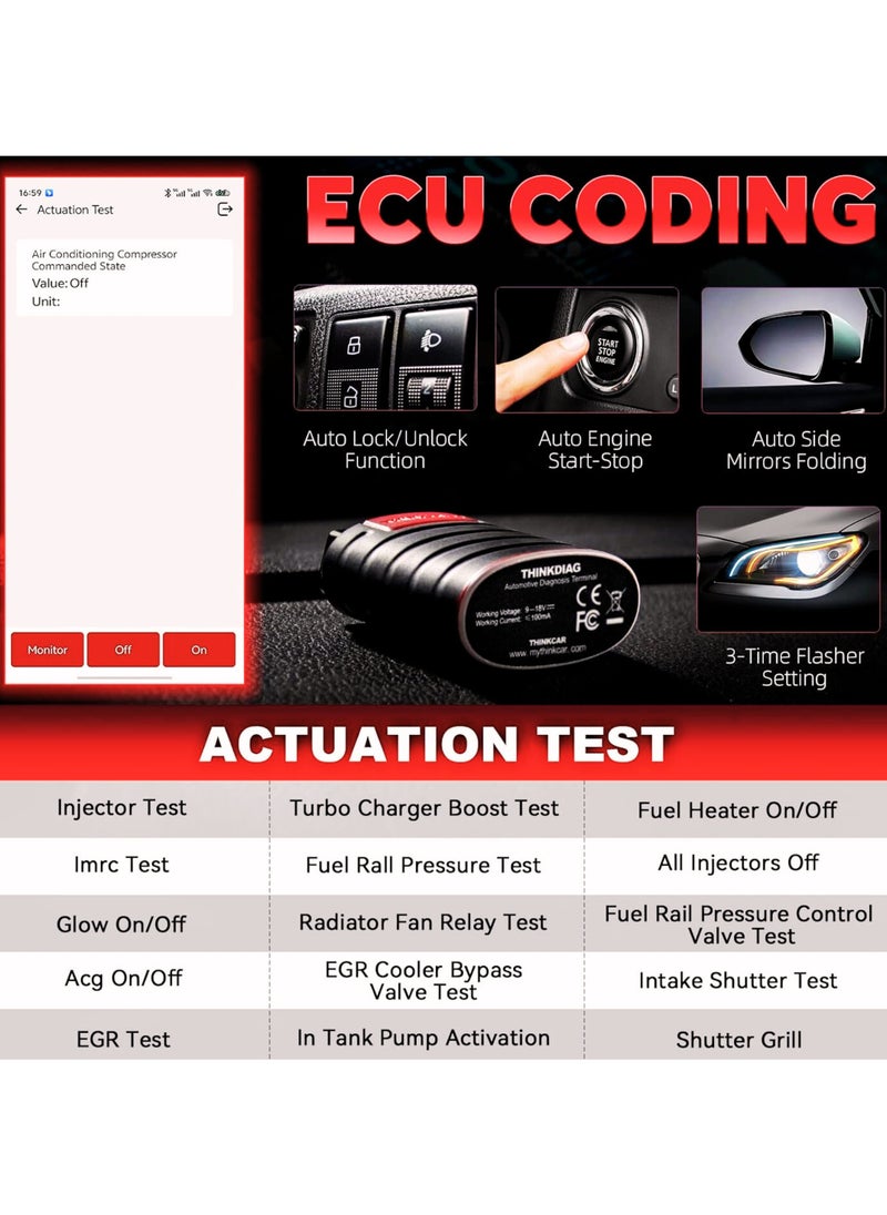 OBD2 Diagnostic Tool for FCA Cars with 1 Year AutoAuth SGM Login Thinkdiag for Fiat For Chrysler for Dodge for Jeep For Maserati for Ram Thinkdiag Scanner