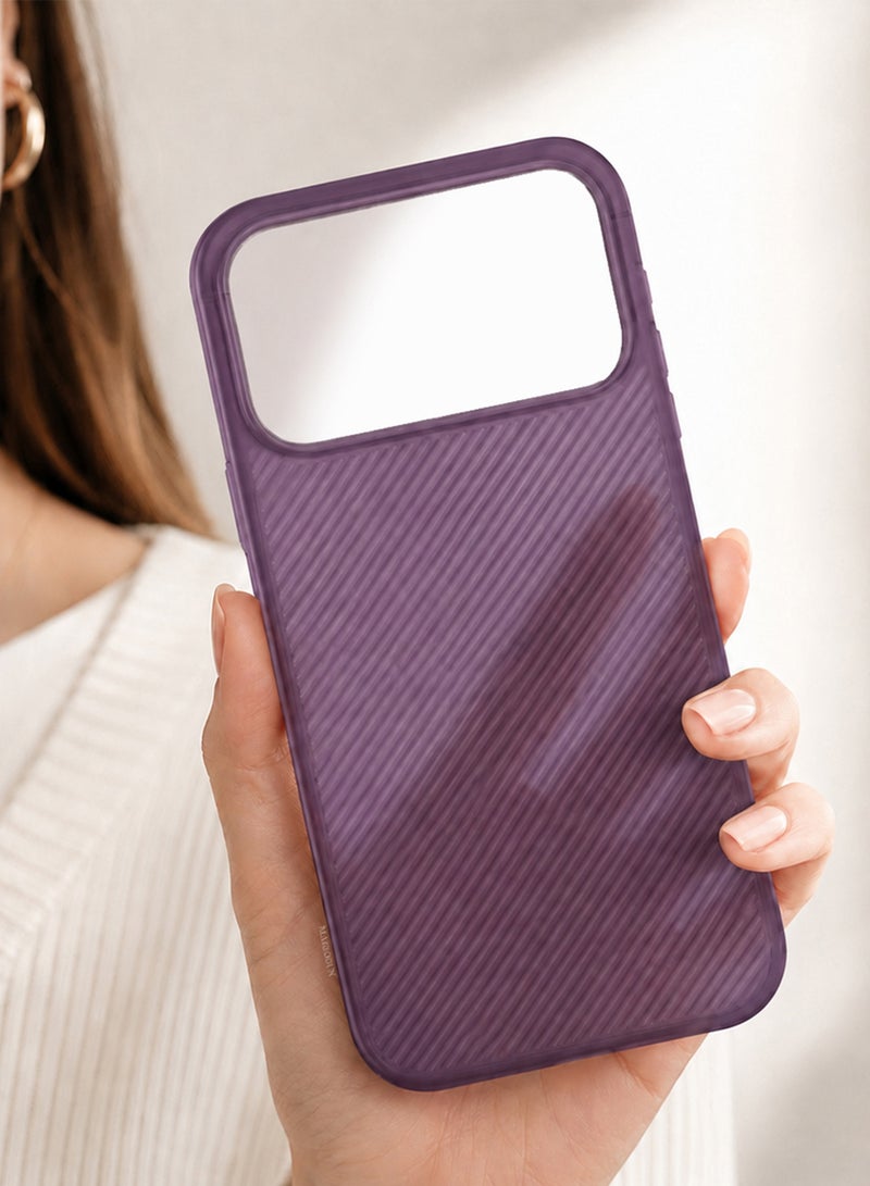 2Packs Case Cover for iPhone 17 Pro Max, Air Skin Line Design Back Cover, Sturdy Durable Ultra-Thin Case, Drop Protection Cover Clear with Screen Protector -Purple - Image 5