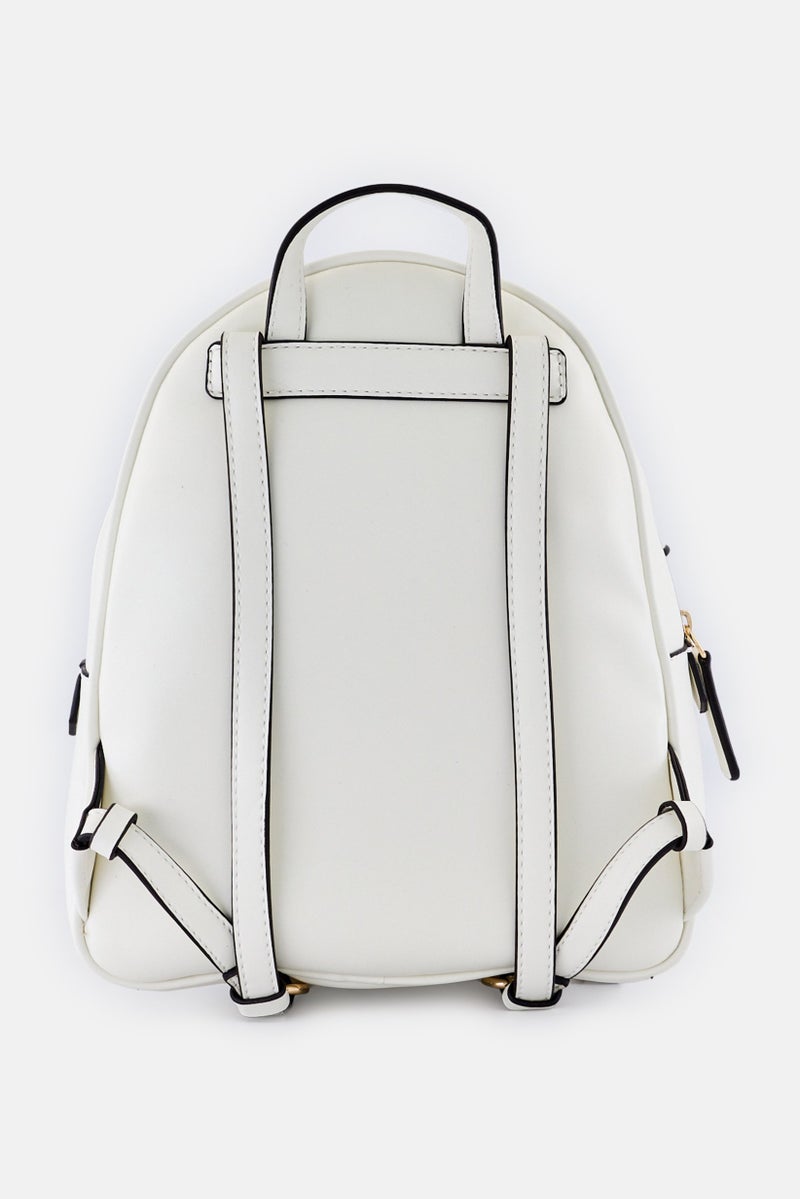 GUESS Women Brand Logo Backpack With Coin Pouch, White - Image 3