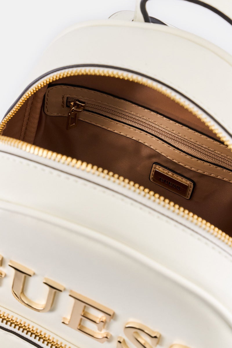 GUESS Women Brand Logo Backpack With Coin Pouch, White - Image 4