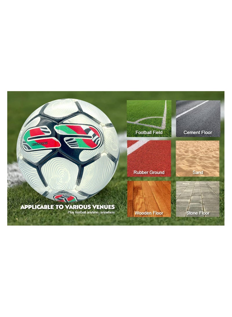 سبال كرة القدم كرة القدم للمباريات كأس العالم أفضل كرة مقاومة للماء للاستخدام في الأماكن المغلقة/الخارجية للتدريب الاحترافي ومطابقة الرجال والنساء والشباب والكبار - Image 4