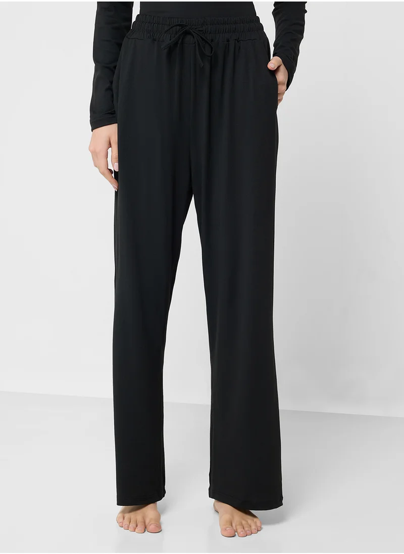 جينجر Fitted Long Sleeves Top & Pyjama Lounge Set