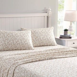Laura Ashley  Queen Sheet Set Cotton Flannel Bedding Brushed for Extra Softness  Comfort Victoria Beige Queen - pzsku/Z0A66B9E45ED2B0EBF011Z/45/1749490638/0bd57c4f-1972-463a-8ad9-4176a7e5baf7